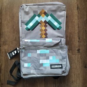 Minecraft Diamind Pick Axe & Ore Backpack (19") w/tech sleeve and padded straps